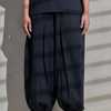 Black Linen Pleated Balloon Pants