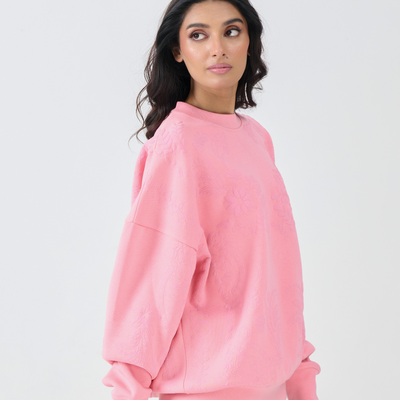 Loose Fit Sweatshirt (Pink)