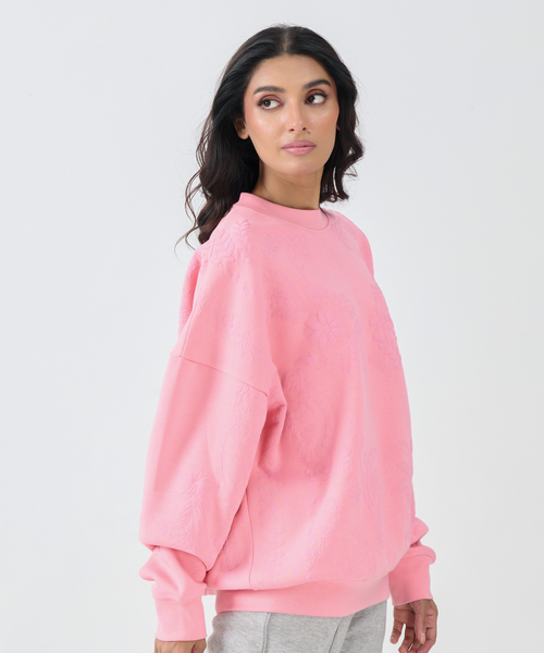 Loose Fit Sweatshirt (Pink)