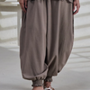 Brown Linen Balloon Pants