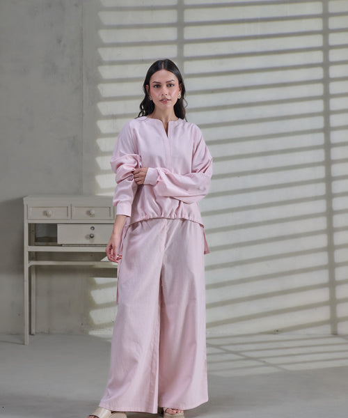 Pink Linen Top