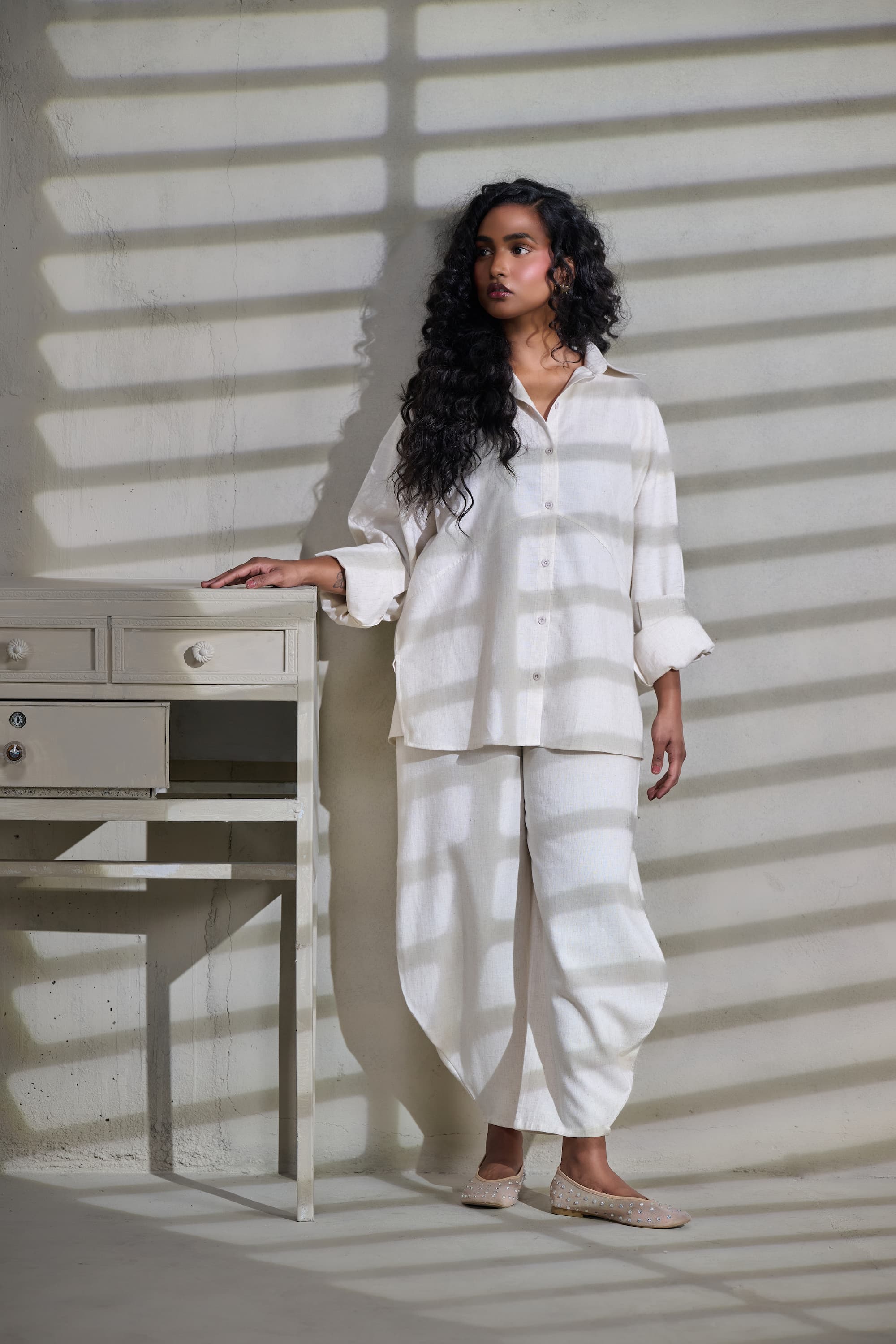 Off-White Linen Co-ord Set