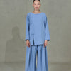 Blue Crepe Co-ord Set
