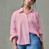 Pink Striped Poplin Shirt