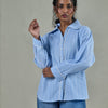 Blue Striped Poplin Shirt