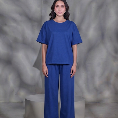 Blue Jersey Co-ord Set