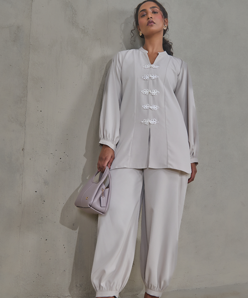 Beige Crepe Co-ord Set