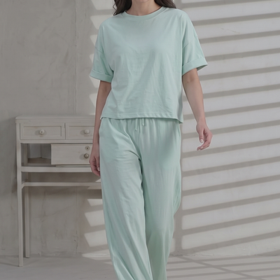 Mint Green Jersey Co-ord Set
