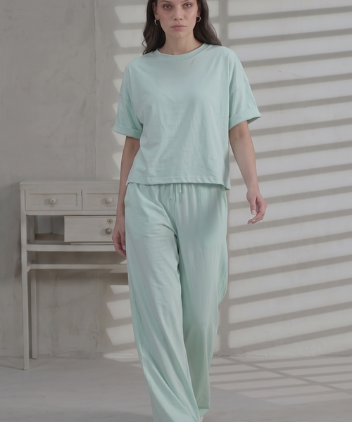 Mint Green Jersey Co-ord Set