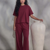 Maroon Jersey Co-ord Set