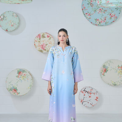 Pastel Bloom Kaftan 2-Piece
